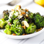 Roasted Broccoli with Lemon and Parmesan platingsandpairings.com