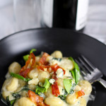 Gnocchi with Blue Cheese and Frizzled Prosciutto | platingsandpairings.com