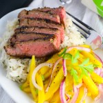 Seared Flank Steak with Mango Slaw | platingsandpairings.com-9