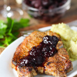 Pork Chops with Cherry Sauce | platingsandpairings.com