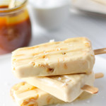 Salted Caramel Yogurt Popsicles | platingsandpairings.com