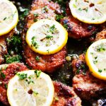 This 30 Minute Pork Tenderloin Piccata makes a quick and easy weeknight dinner, but it’s also elegant enough for a dinner party at home. The lemon, garlic, butter sauce will have you licking your plate every time! | platingsandpairings.com