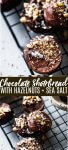 Chocolate Shortbread Cookies with Hazelnuts & Sea Salt have an intense chocolate flavor, without being overly sweet. // best // recipes // simple // dark // salted // easy