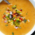 This Smoky Chipotle Potato Soup with Cheddar Cheese is the perfect recipe to warm you up on chilly days. It's thick & creamy with just a hint of spicy heat. | platingsandpairings.com