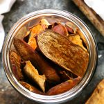 These Sweet Potato Dog Chews only use one-ingredient to make a healthy, homemade dog treat for your favorite pet! DIY dog treats are a great gift too! | platingsandpairings.com