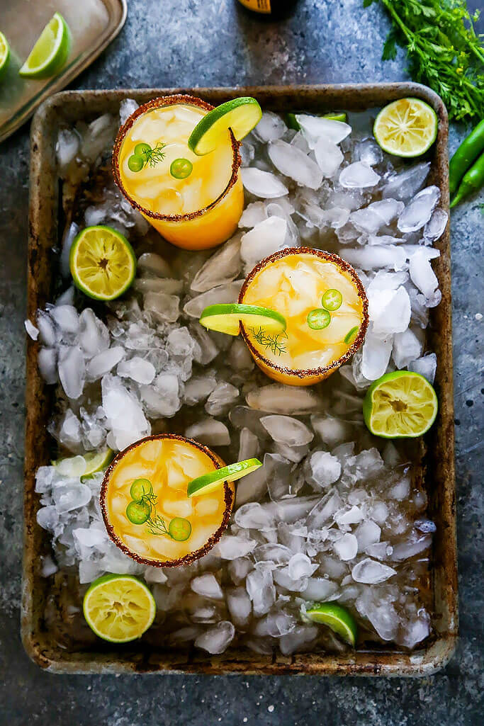 Mango Michelada Mexican Beer Cocktail Platings & Pairings