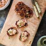 This Creme Fraiche Salmon Dip is the perfect party appetizer. Try pairing it with a couple different varieties of Chardonnay to see which you like best! | platingsandpairings.com