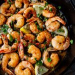30-Minute Easy Shrimp Piccata makes a delicious appetizer, or serve the piccata over pasta for dinner. Shrimp are tossed in a lemon, garlic, butter sauce flecked with capers.