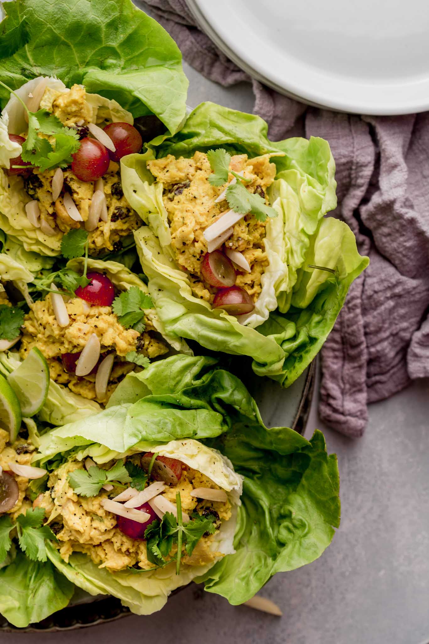 Curry Chicken Salad Lettuce Wraps can be assembled in just 5-minutes and with 4-ingredients, making them the perfect solution for busy weeknight dinners or meal prep. 