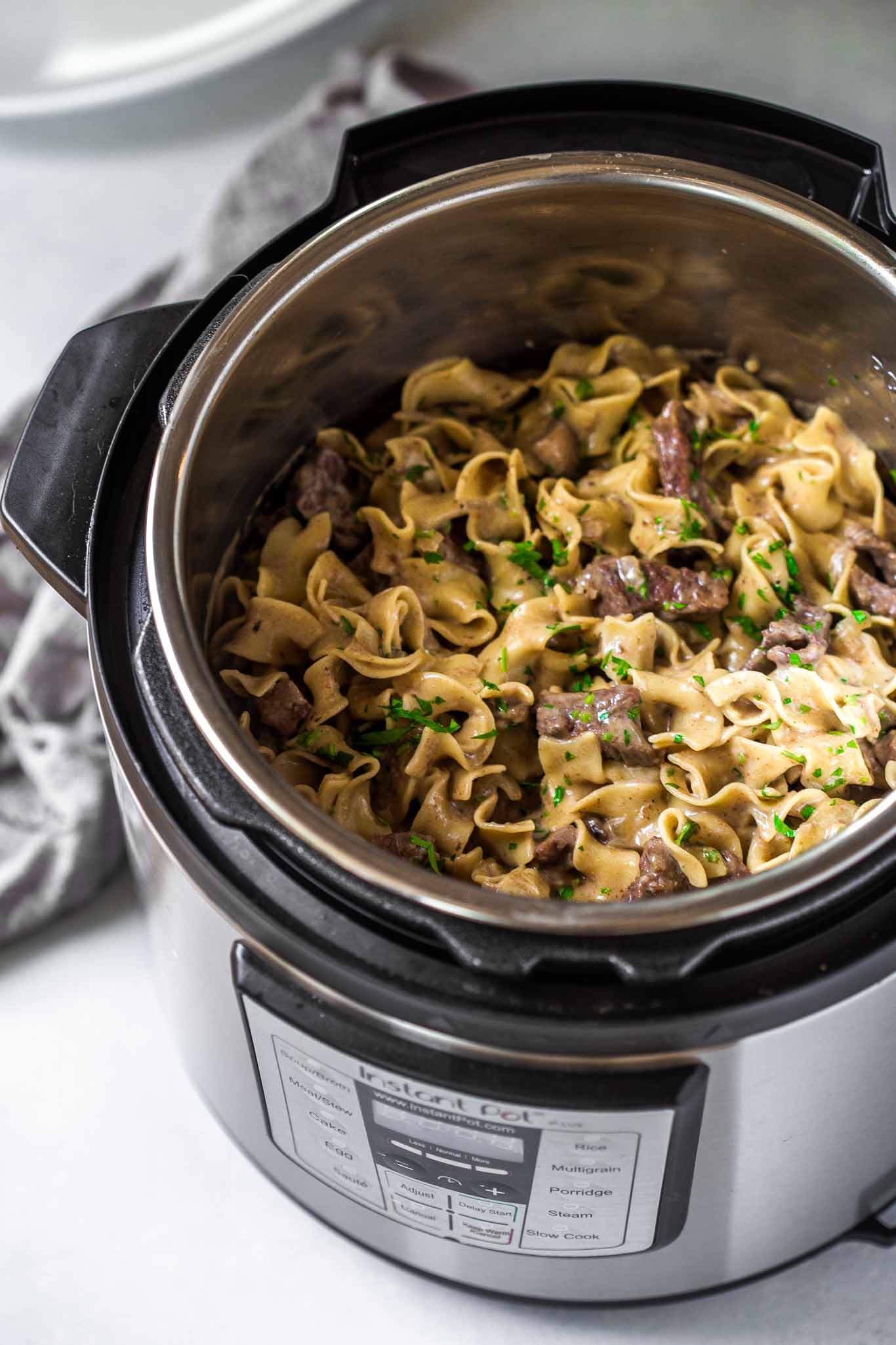 Stroganoff in the instant pot.