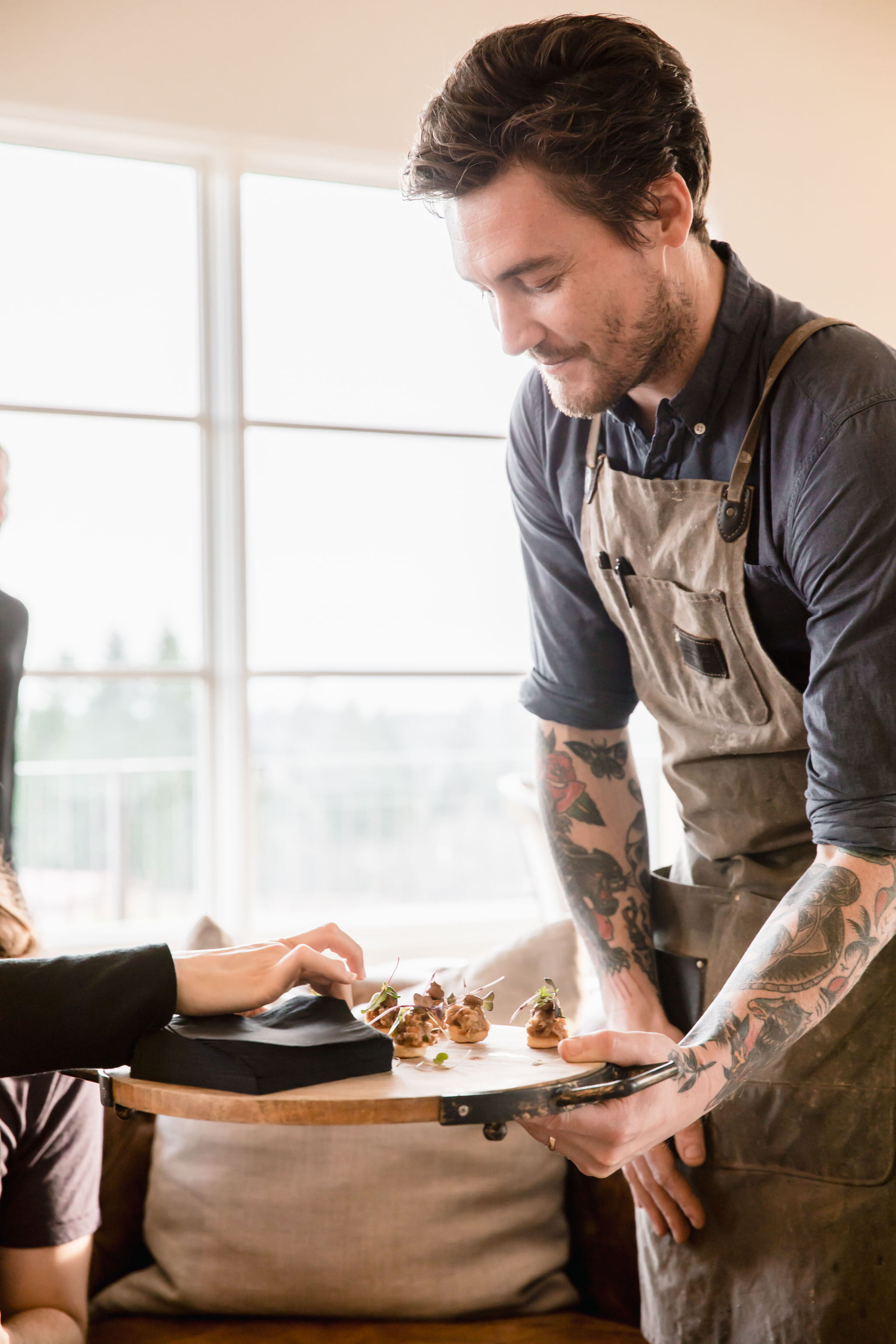 Passed appetizers at Black Walnut Inn