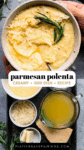 Creamy parmesan polenta pinterest image.