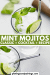 Mojito recipe pinterest image.