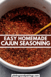 Homemade Cajun seasoning pinterest image.