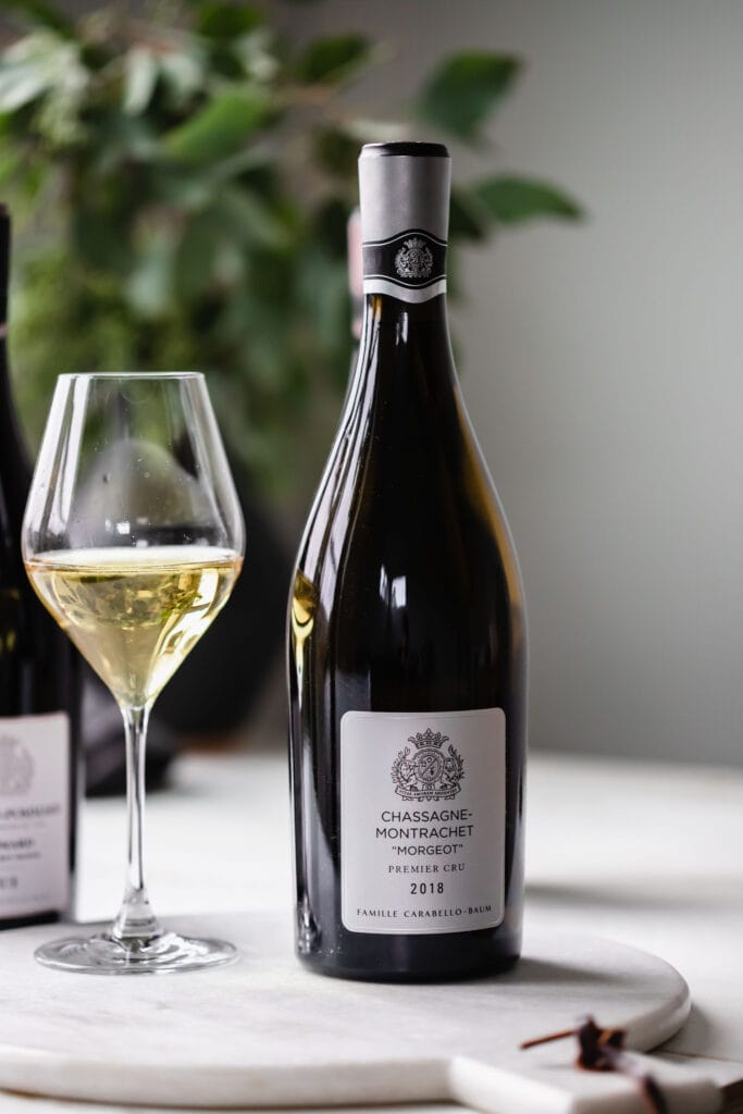 Glass of white wine.