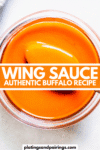 Buffalo wing sauce recipe pinterest image.