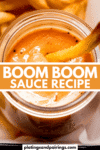 BOOM BOOM SAUCE RECIPE PIN.