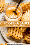 Chick fil a sauce pinterest image.