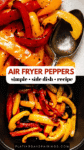 Air fryer bell peppers pinterest image.