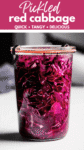Easy Pickled Cabbage Recipe pin.