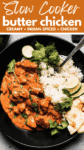Creamy Butter Chicken – Made in the Crock Pot pinterest image.