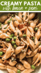 Pasta with Bacon and Peas pin.