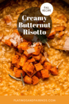 Creamy butternut risotto pinterest image.