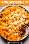 Lamb pot pie pinterest image.