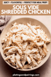 Sous vide pulled chicken pinterest image.