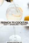 FRENCH 75 SPARKLING COCKTAIL PINTEREST IMAGE.