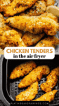 Air fryer crispy chicken tenders pinterest image.