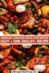 Harissa chicken with chickpeas pinterest image.