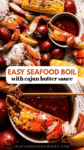 Easy seafood boil pinterest image.