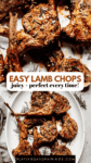 How to cook lamb chops pinterest image.
