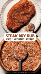 Steak dry rub seasoning pinterest image.