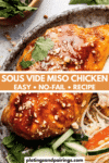 Sous vide miso chicken pinterest image.