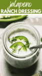 Creamy Jalapeño Ranch Dressing pin.