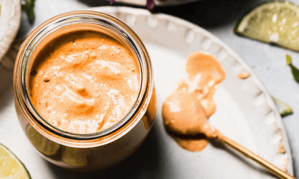 Baja taco sauce horizontal image.