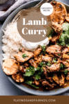 Crockpot lamb curry pinterest image.