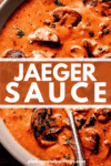 Jaeger sauce pinterest image.