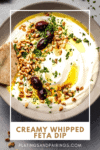 Whipped feta dip pinterest image.