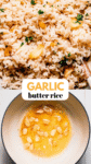 Garlic butter rice pinterest image.