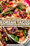 KOREAN BEEF TACOS PINTEREST IMAGE.