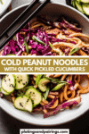 Cold peanut noodles pinterest image.