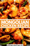 Mongolian chicken recipe pinterest image.