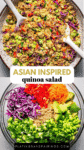 Asian quinoa salad pinterest image.