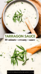 Tarragon Cream Sauce (Easy & Elegant) pin.