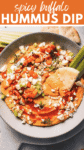 Buffalo Hummus (Easy + Spicy) pin.