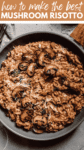 Creamy Mushroom Risotto pin