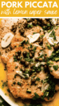 Pork piccata pinterest image.